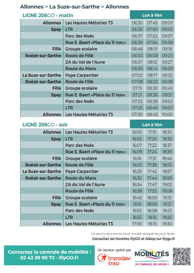 illyco horaires