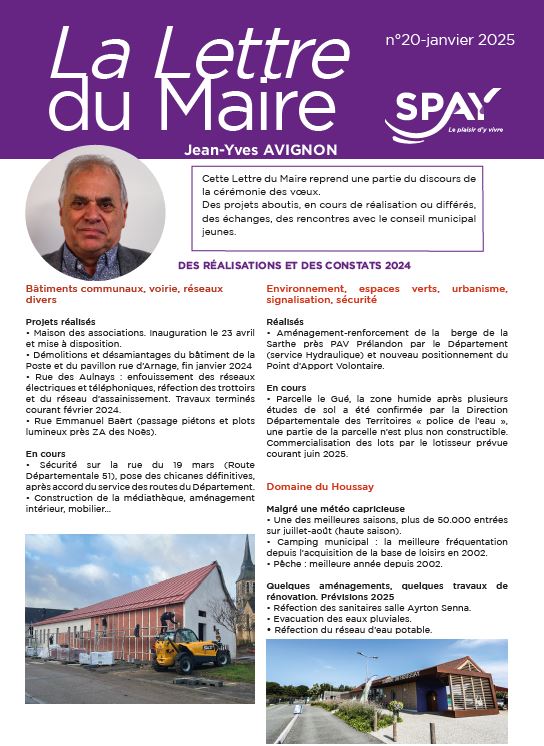 La lettre du Maire